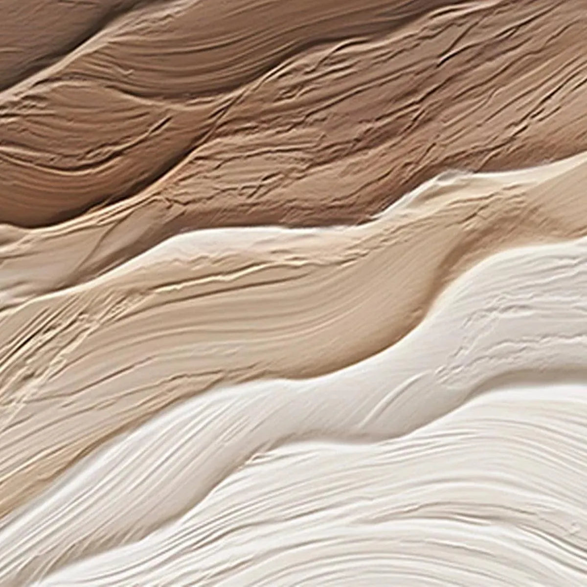 DESERT FLOW: Textured Abstract Landscape Painting in Brown and Beige