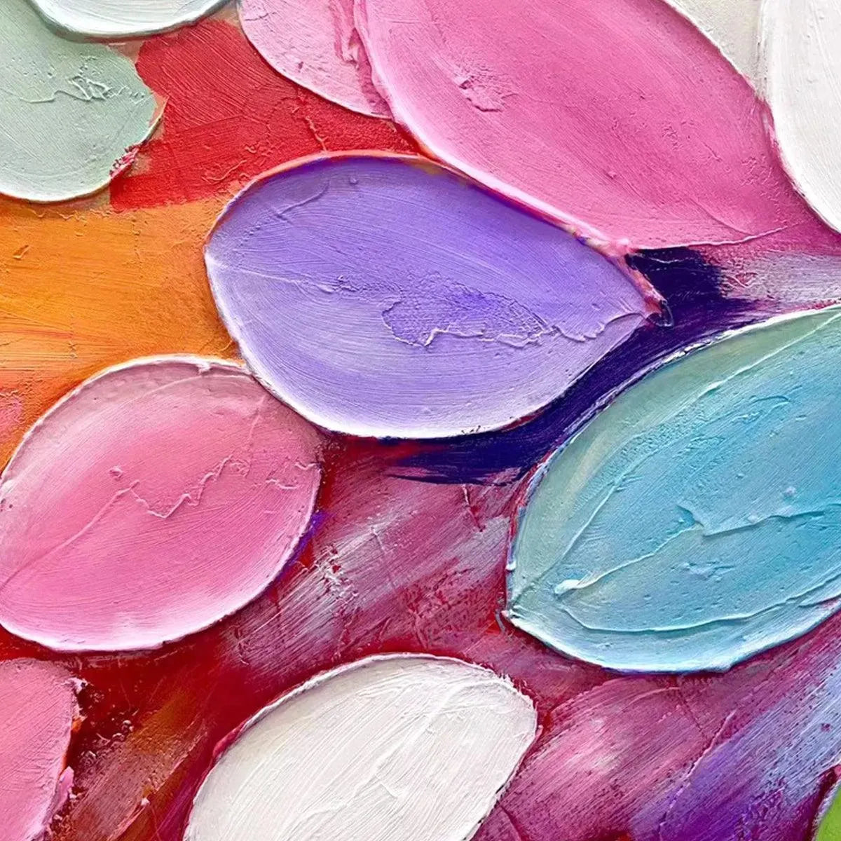 RAINBOW BURST: Textured Abstract Painting in Rainbow Colors