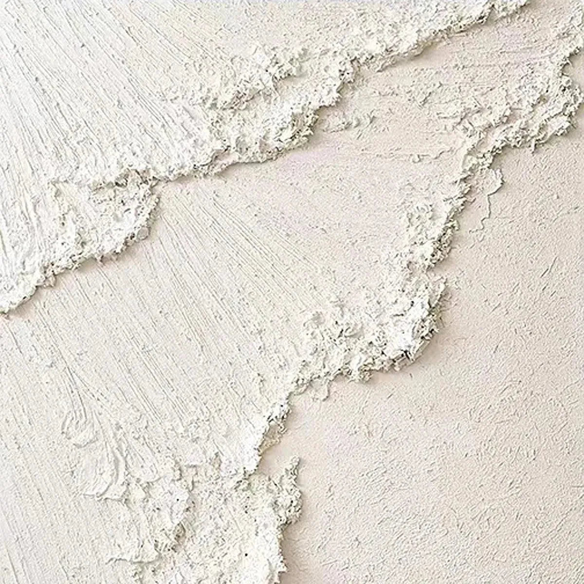 WHITE CREST: Textured White Abstract Seascape Impasto Painting