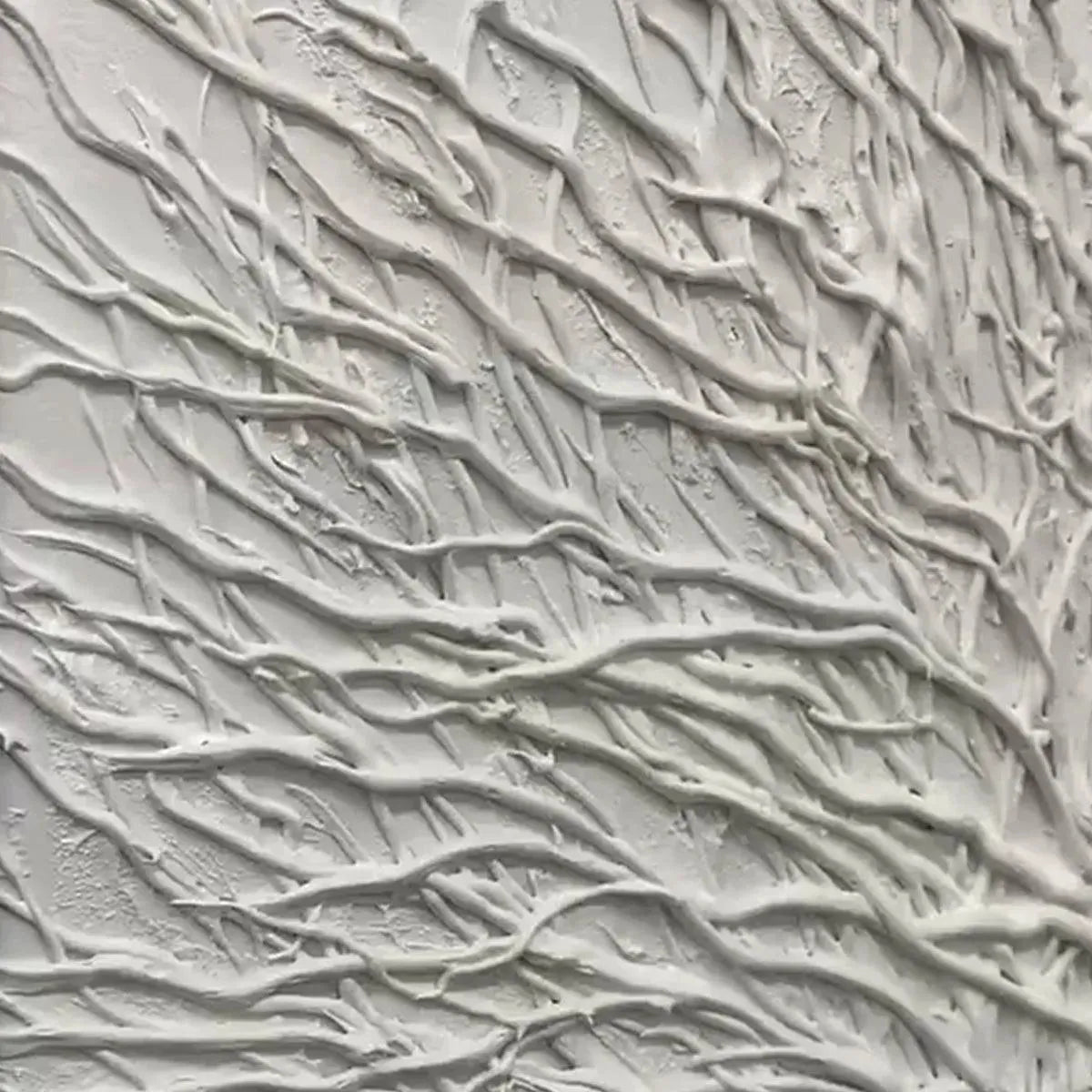 WHITE TEXTURED TREE: Textured Floral Wall Art