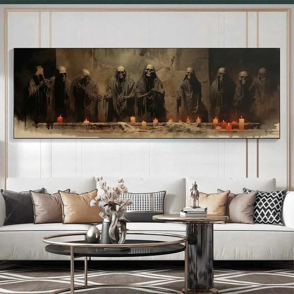 THE LAST SUPPER: Dark Art, Gothic Decor, Panoramic Wall Art