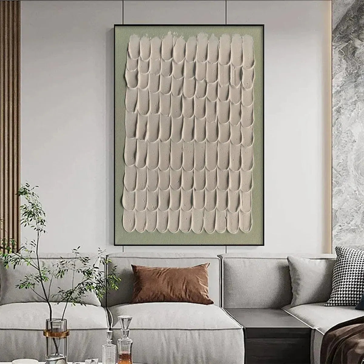 TEXTURED SCALES: Textured Abstract Painting in Neutral Tones