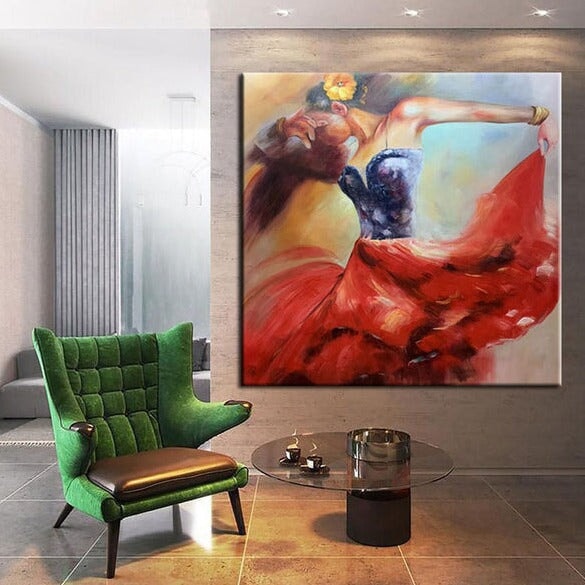 Girl Dancing Abstract Wall Art