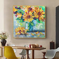 Yellow Flowers Abstract Wall Art