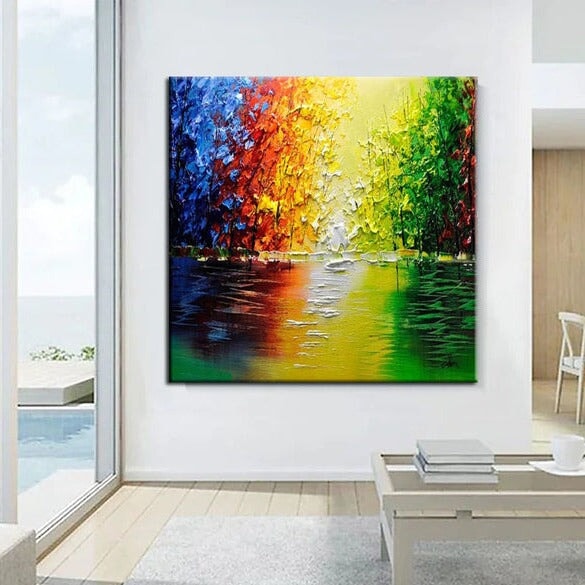 Colorful Forest Abstract Wall Art