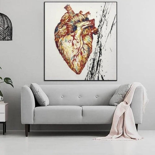 Abstract Heart Painting
