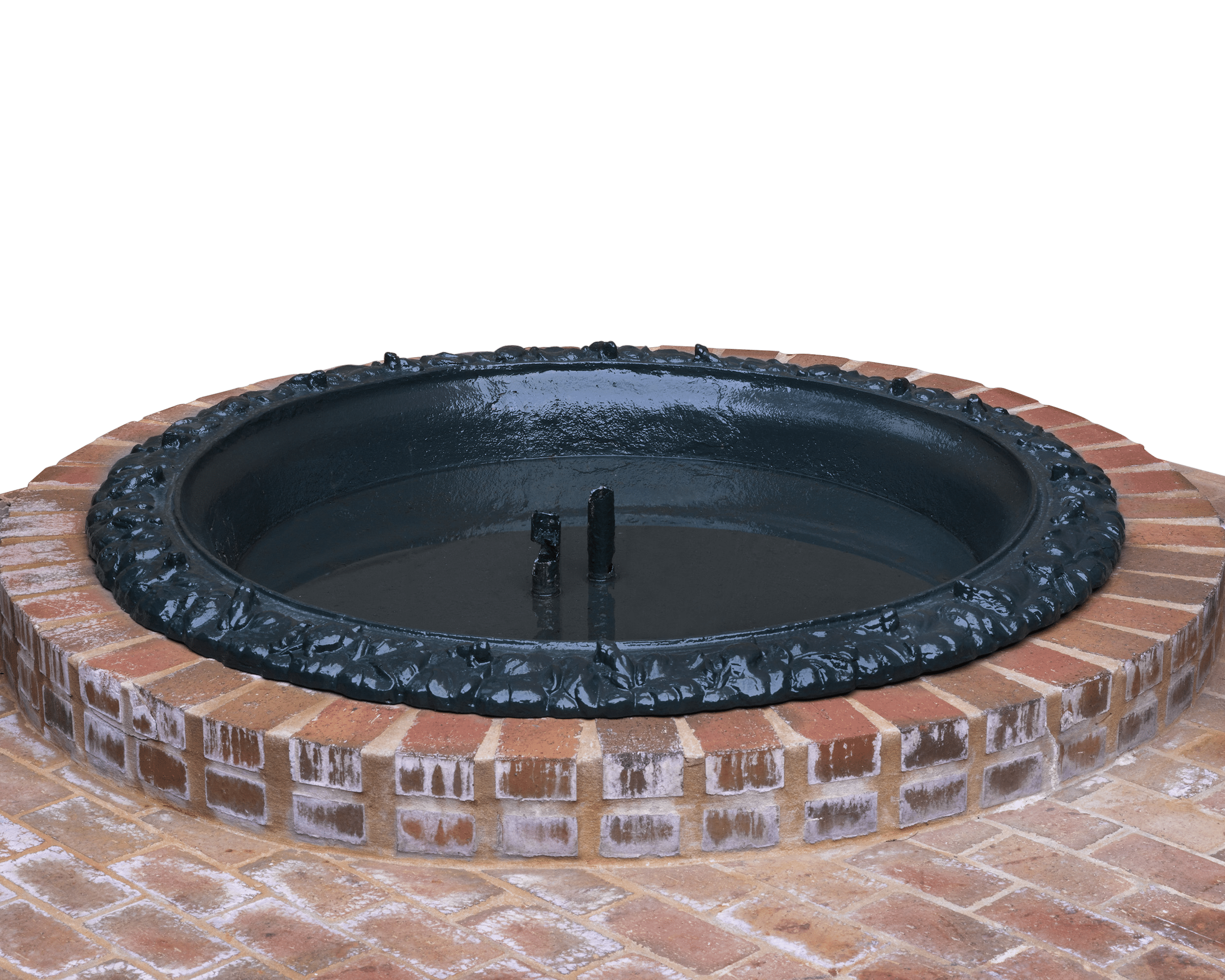 Victorian Fountain Pan Featuring Frogs and Turtles