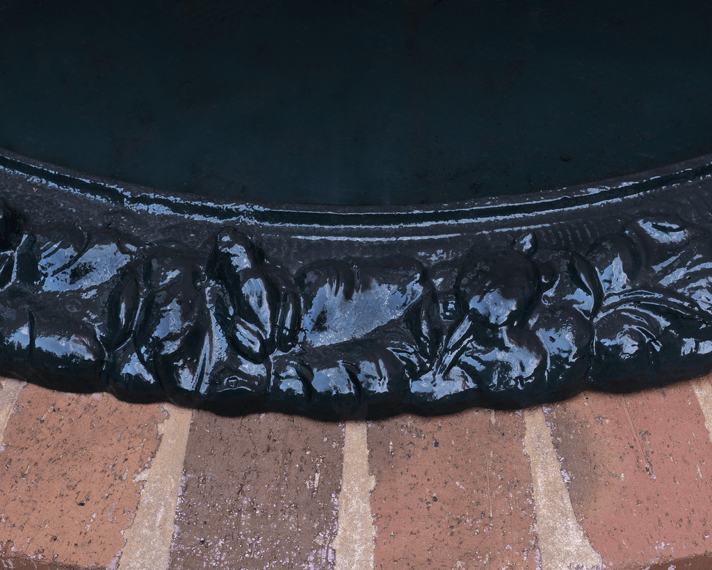 Victorian Fountain Pan Featuring Frogs and Turtles