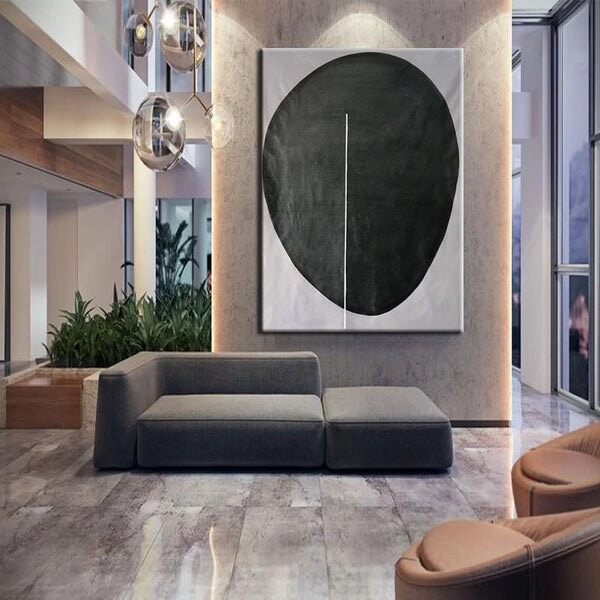 Black Pebble Abstract Wall Art