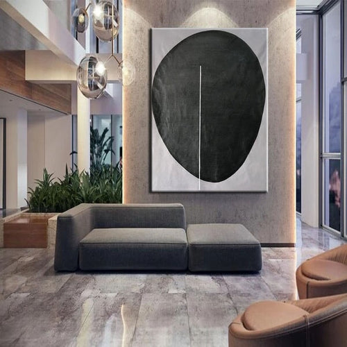 Black Pebble Abstract Wall Art