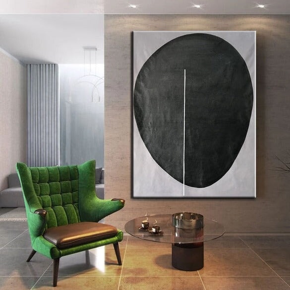 Black Pebble Abstract Wall Art