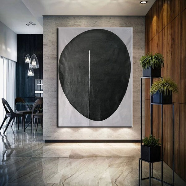 Black Pebble Abstract Wall Art