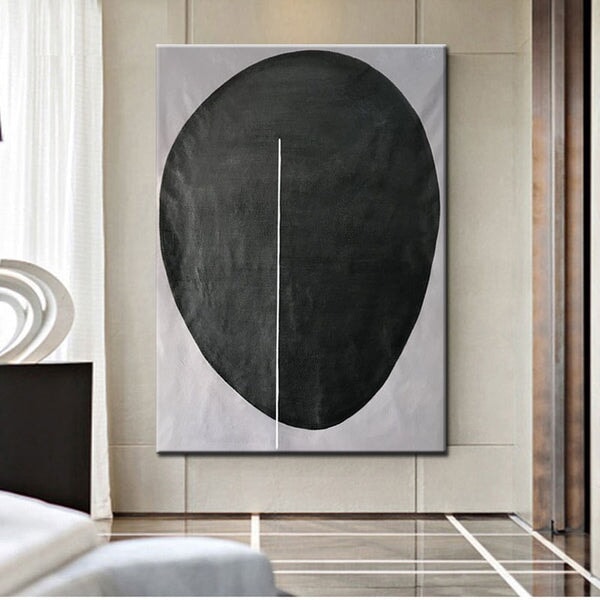 Black Pebble Abstract Wall Art