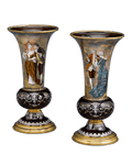 Limoges Enamel Vases