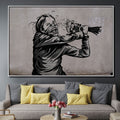 Woman Thrower Graffiti Wall Art