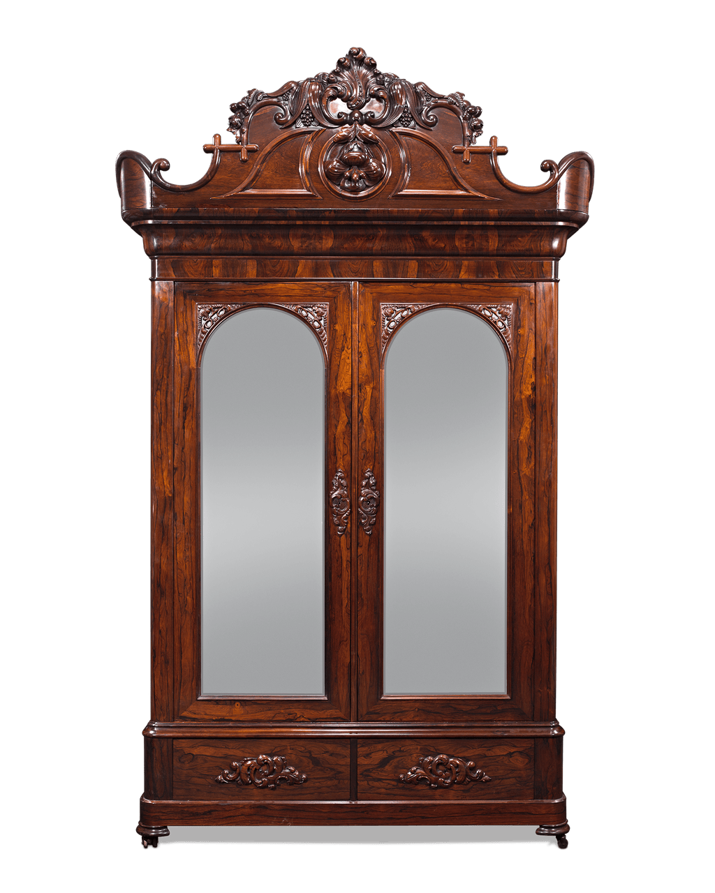 John Henry Belter Rosewood Armoire