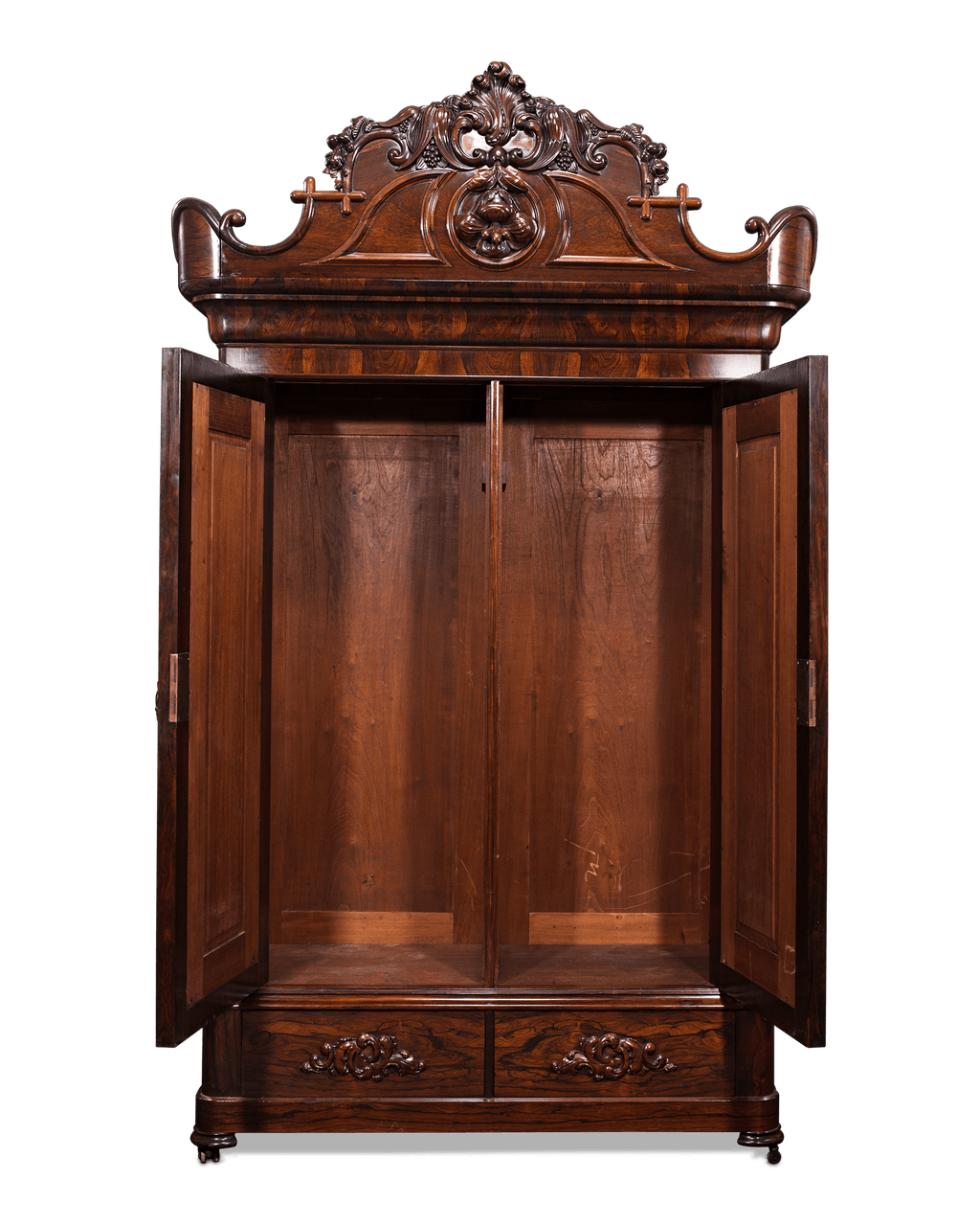 John Henry Belter Rosewood Armoire