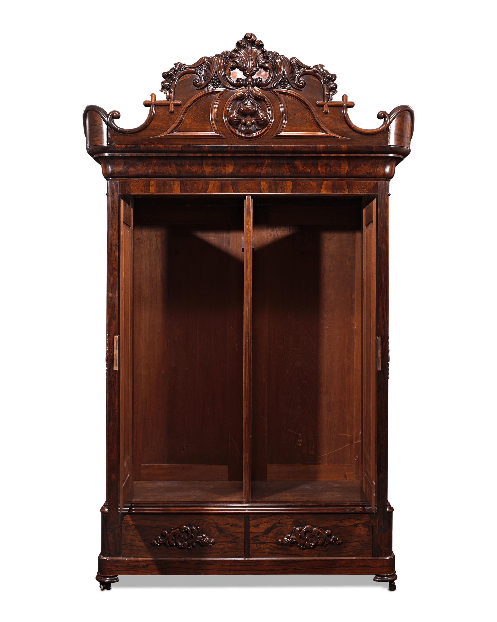 John Henry Belter Rosewood Armoire