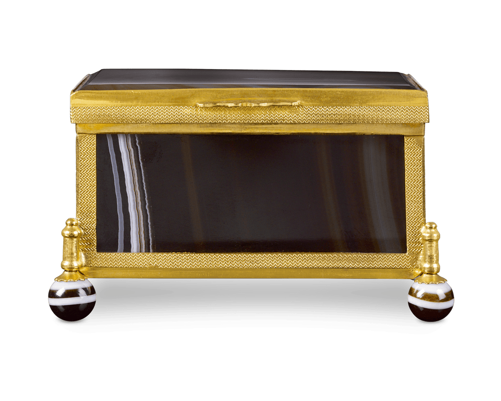 Agate Gilt Bronze Box