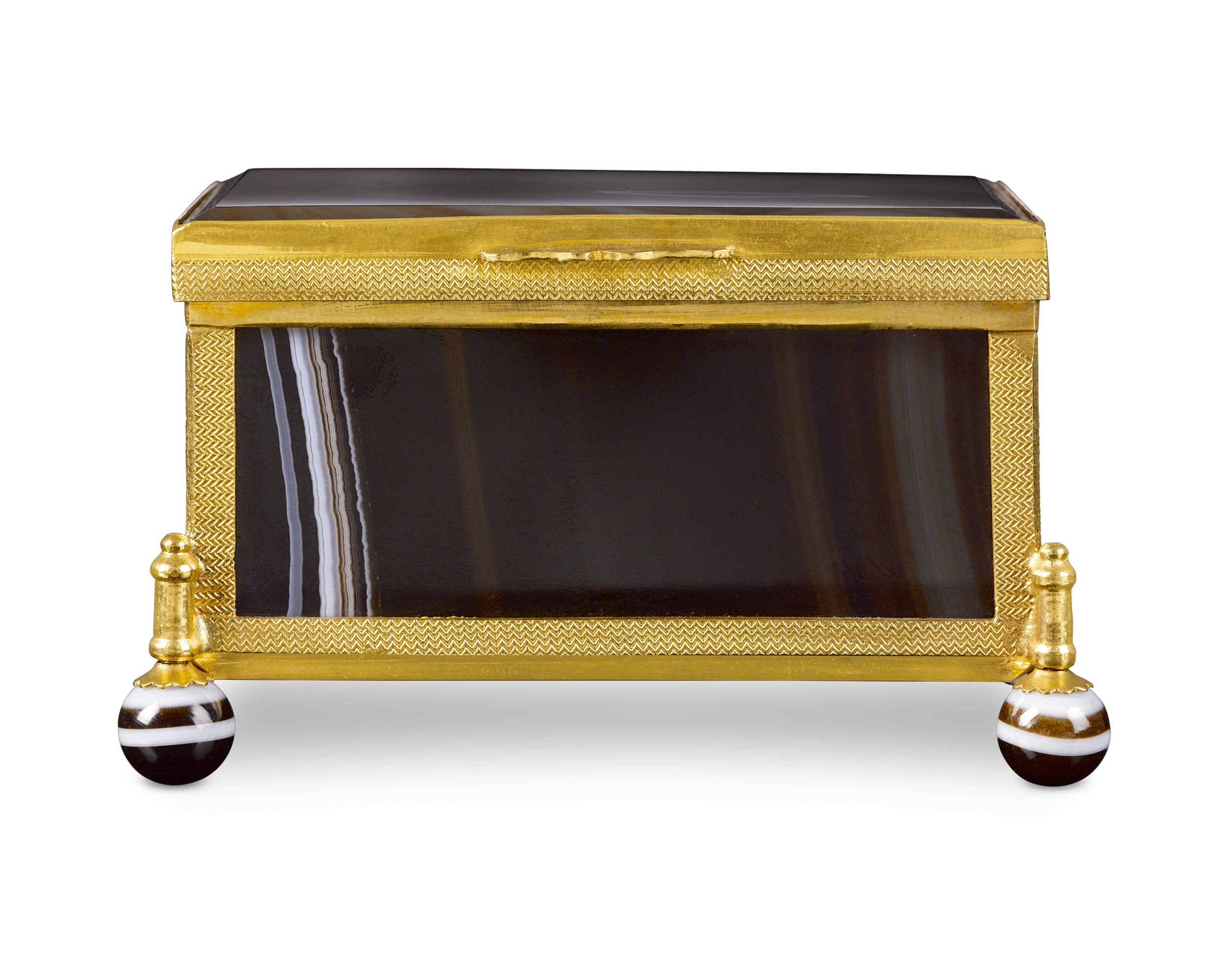 Agate Gilt Bronze Box