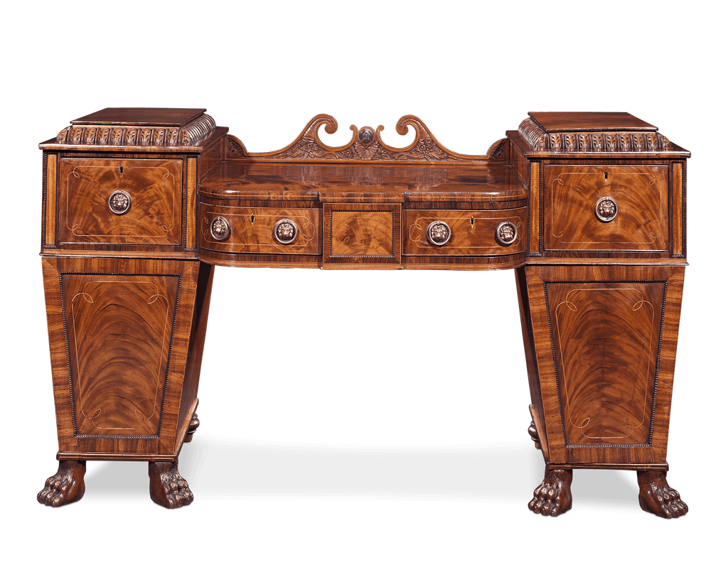Regency Mahogany Pedestal Sideboard
