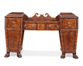 Regency Mahogany Pedestal Sideboard