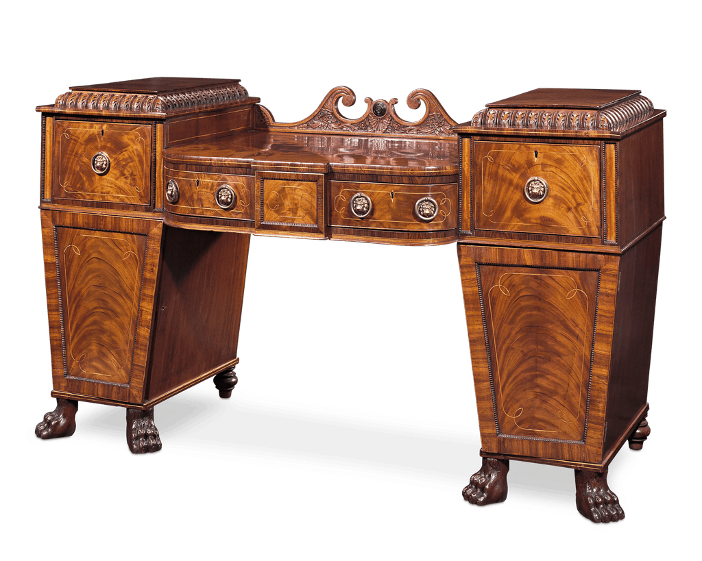 Regency Mahogany Pedestal Sideboard