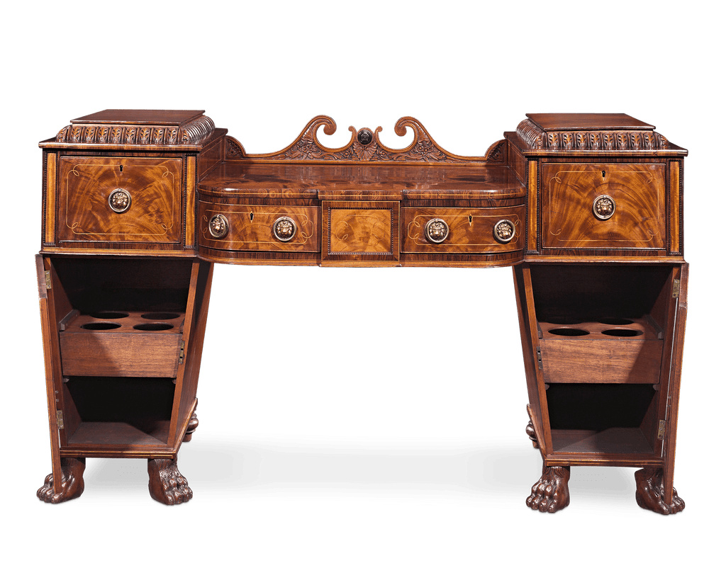 Regency Mahogany Pedestal Sideboard