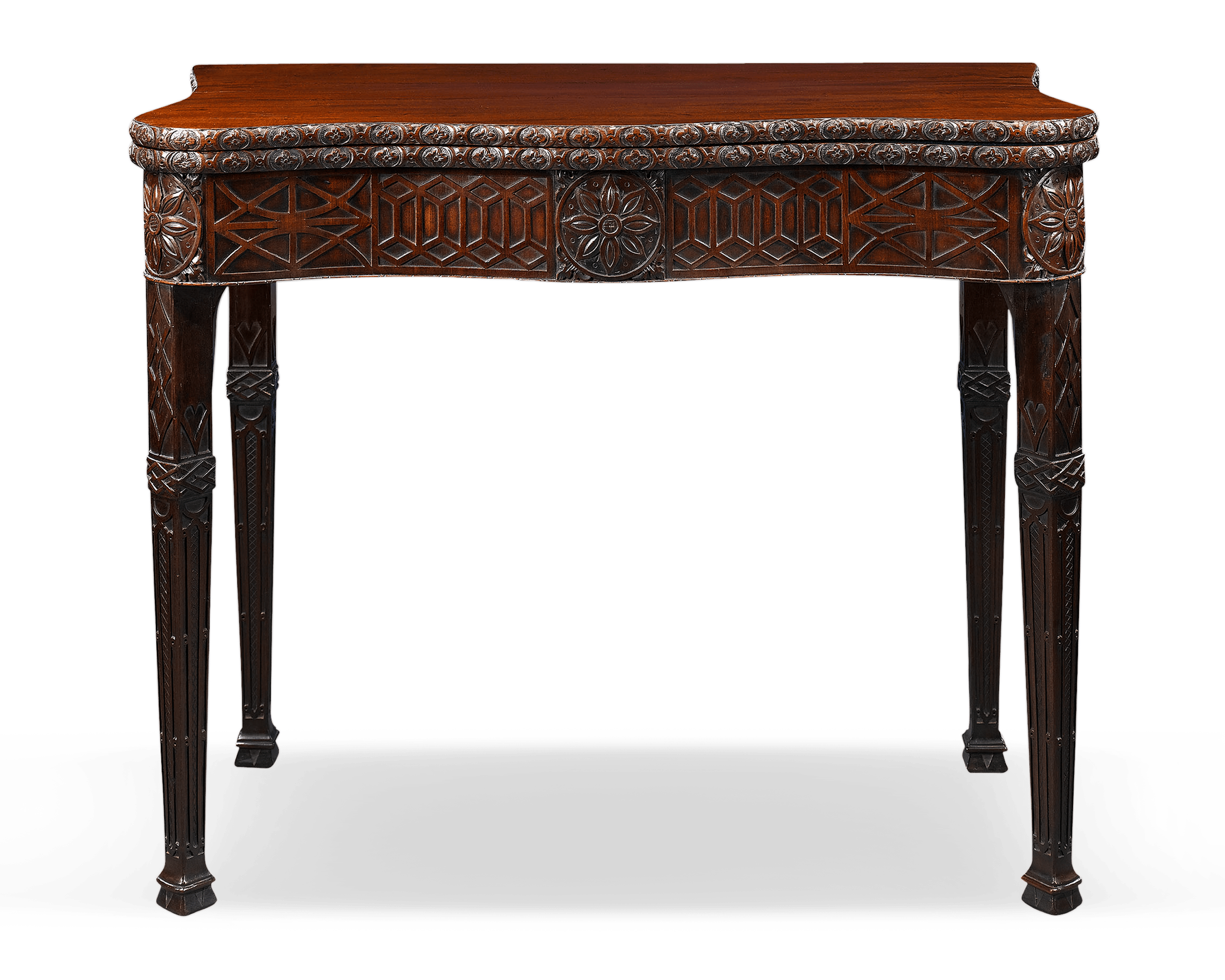 George  III Mahogany Concertina Card Table