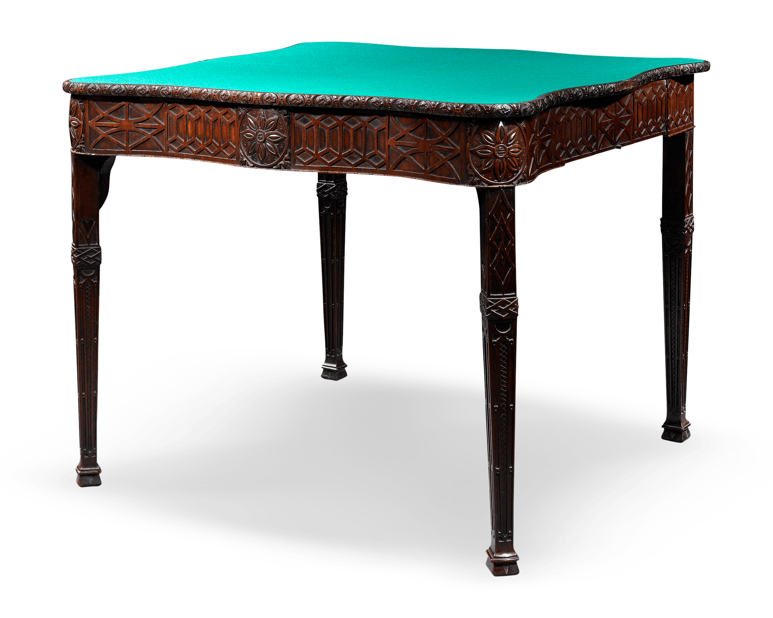 George  III Mahogany Concertina Card Table