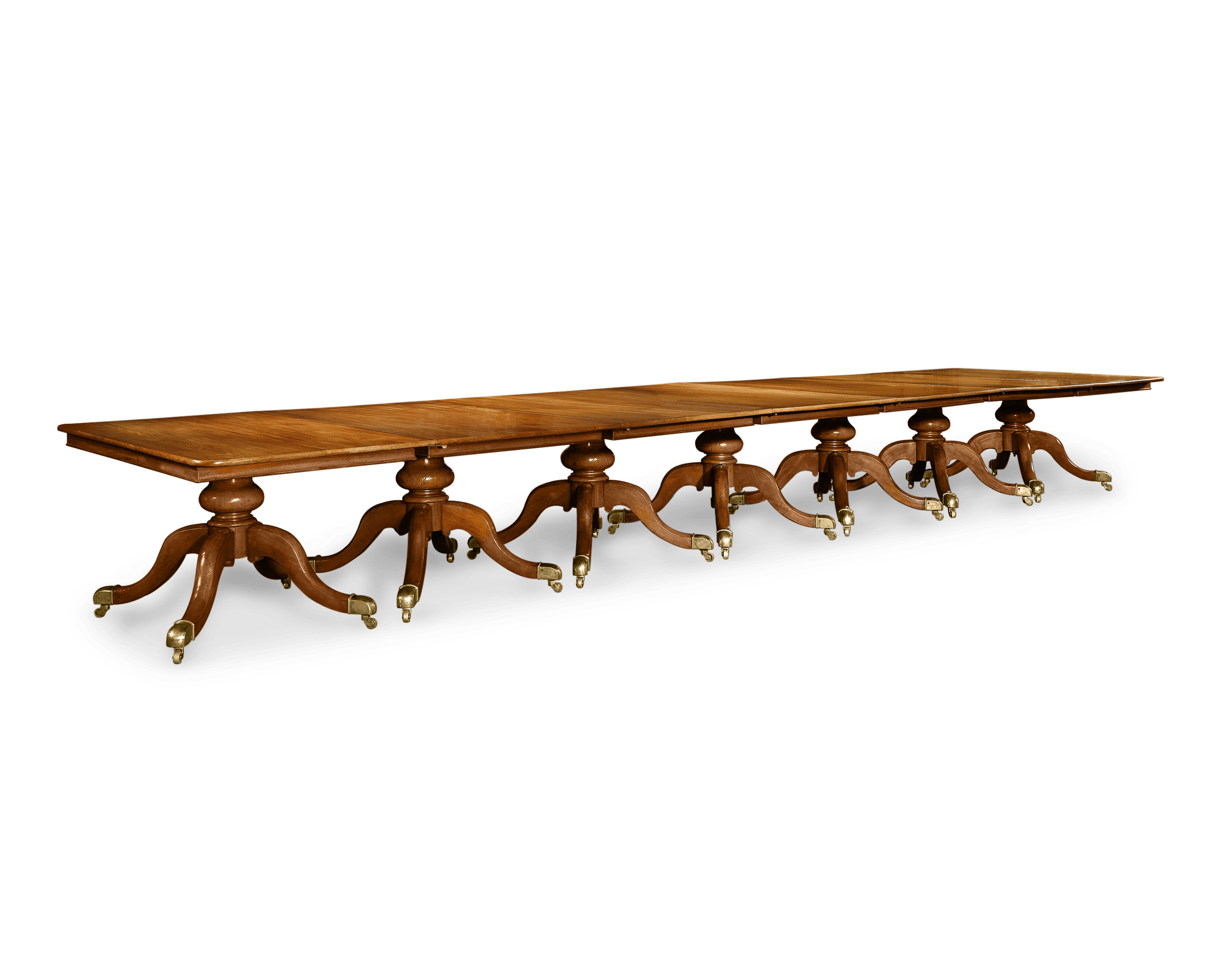 English Regency Mahogany Pedestal Dining Table
