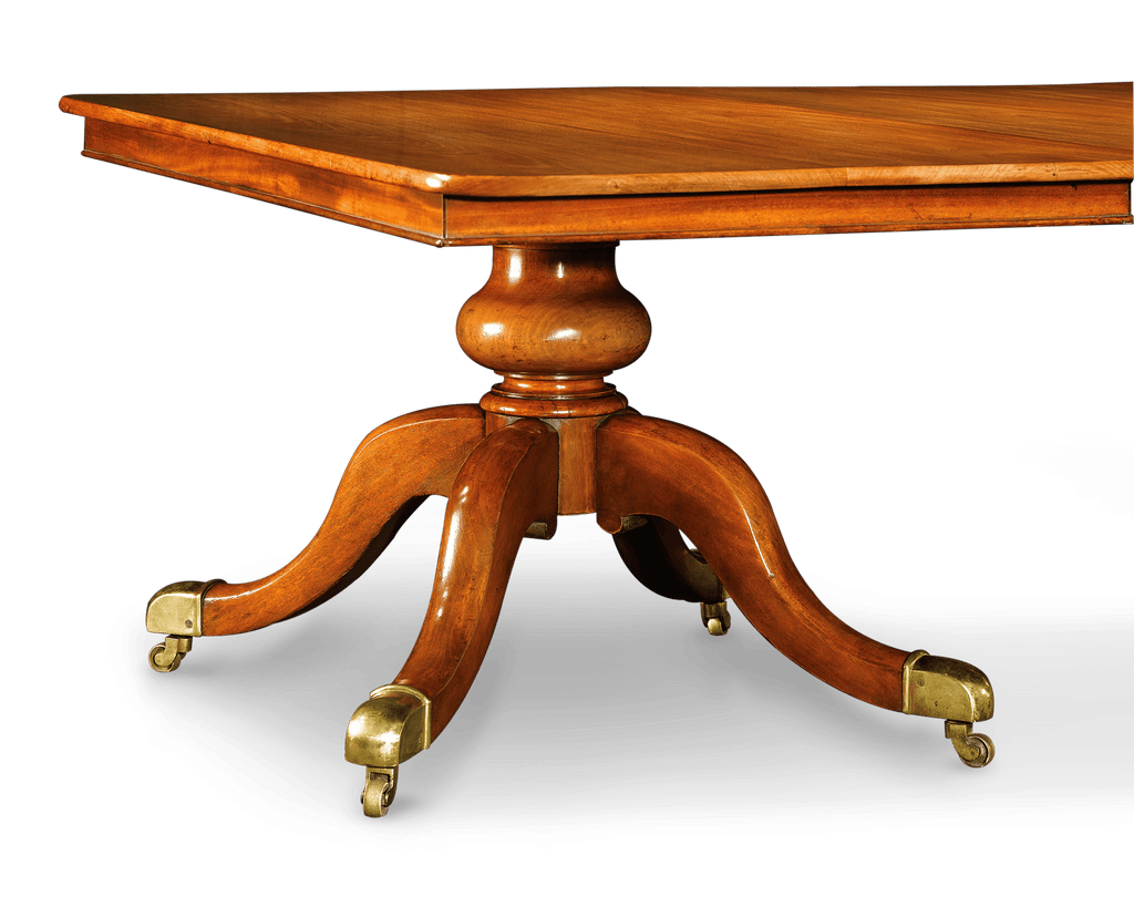 English Regency Mahogany Pedestal Dining Table