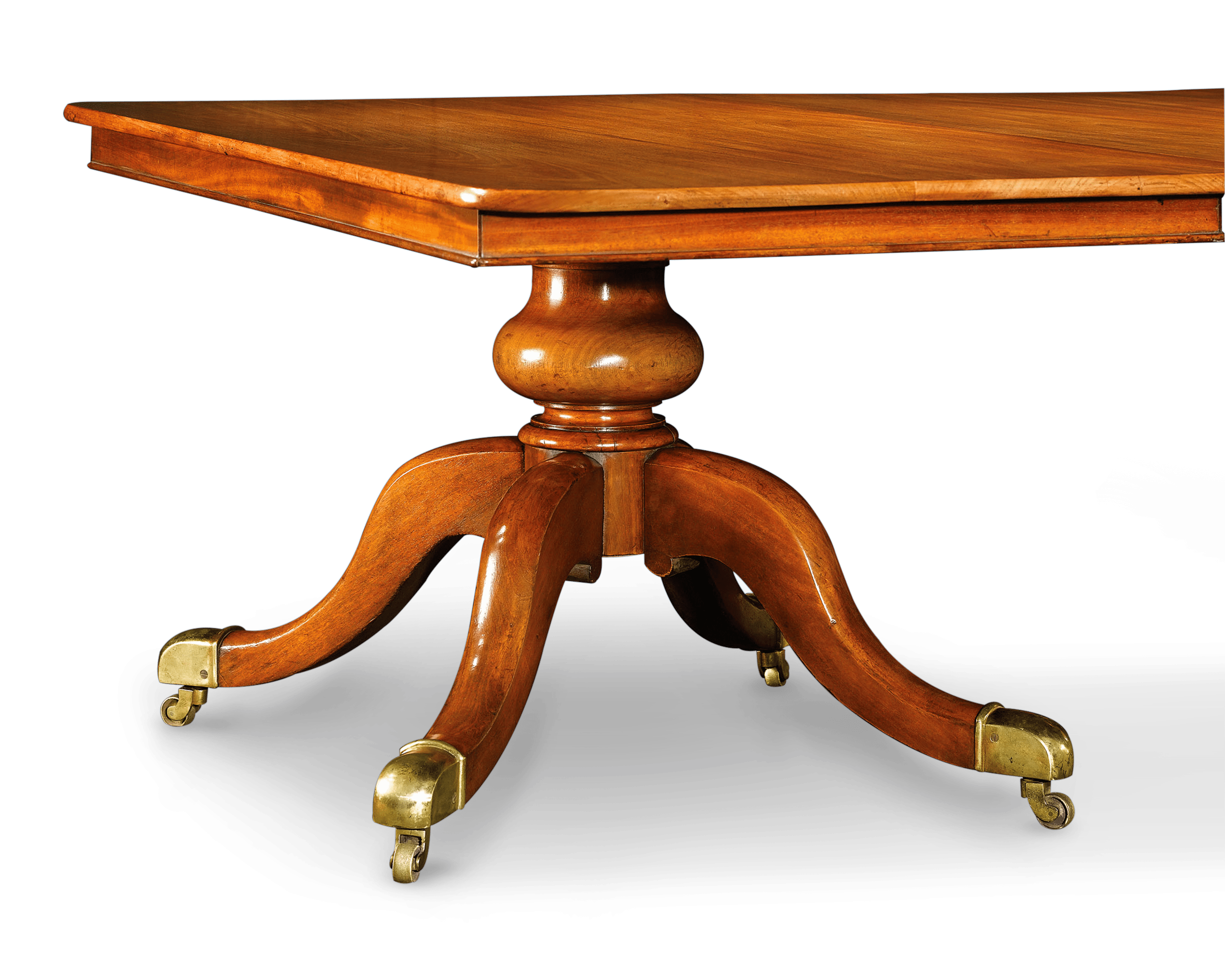 English Regency Mahogany Pedestal Dining Table