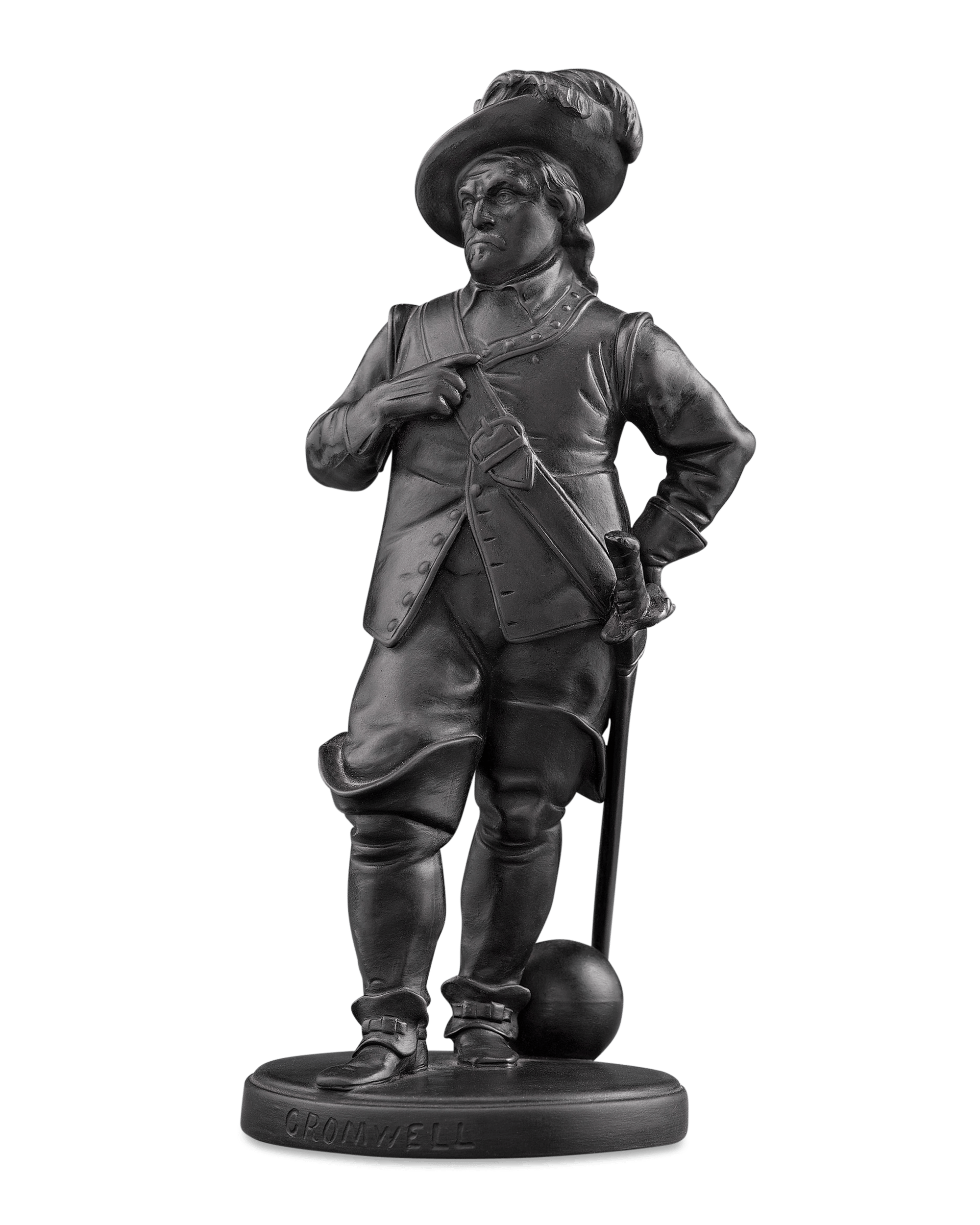 Wedgwood Black Basalt Statue of Oliver Cromwell