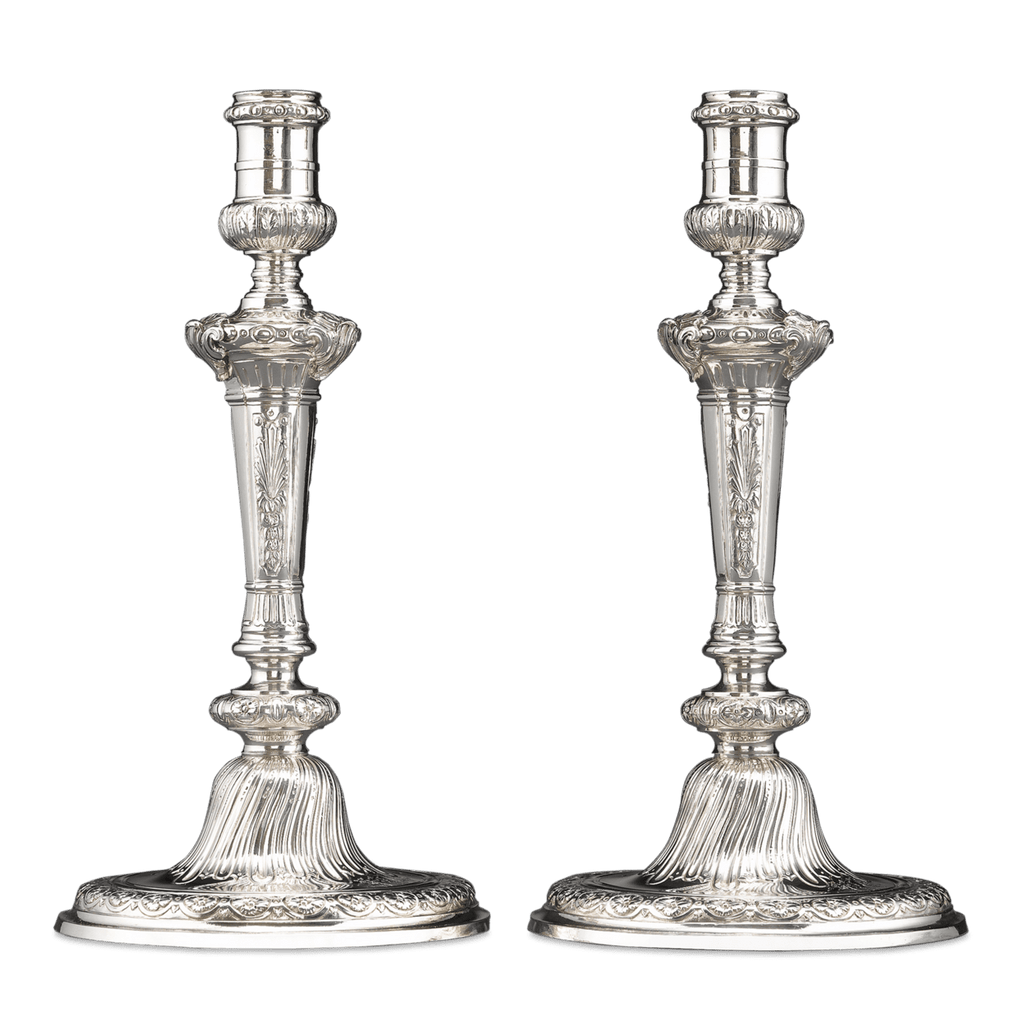 Rococo Silver Candlesticks by Alexander Johnston