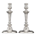 Rococo Silver Candlesticks by Alexander Johnston