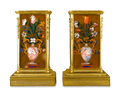 Russian Malachite and Pietre Dure Plinths