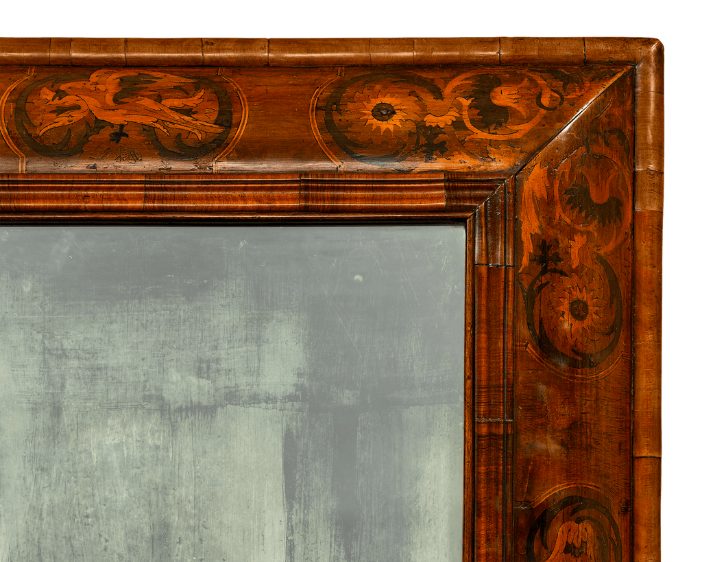 William & Mary Marquetry Mirror