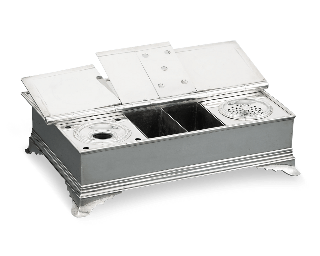 18th-Century Silver Inkwell by James Young