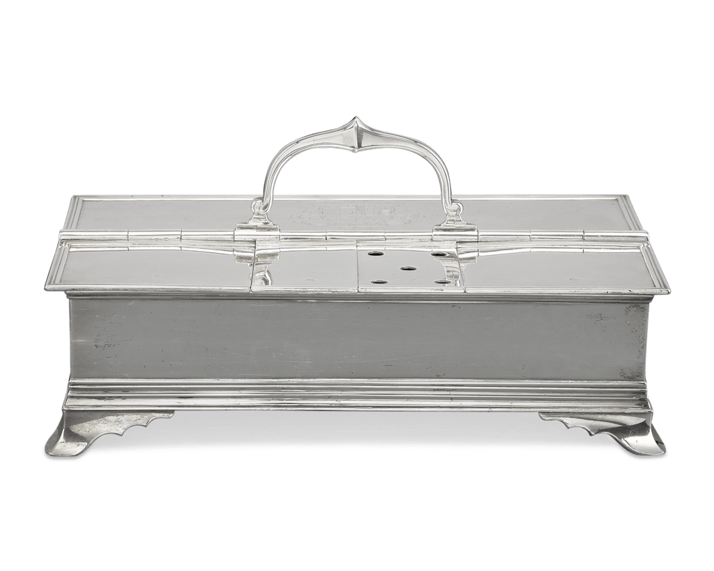 18th-Century Silver Inkwell by James Young