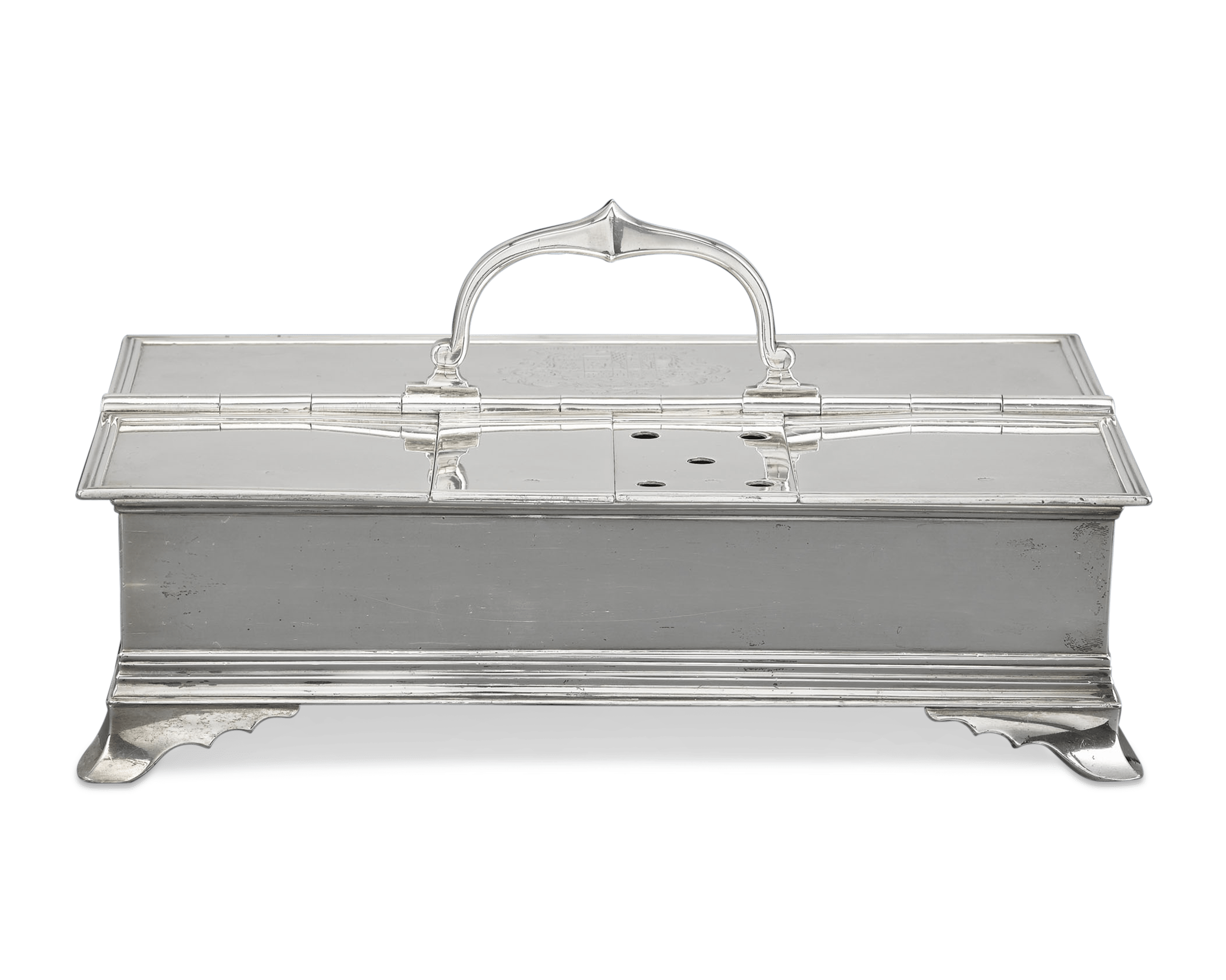 18th-Century Silver Inkwell by James Young