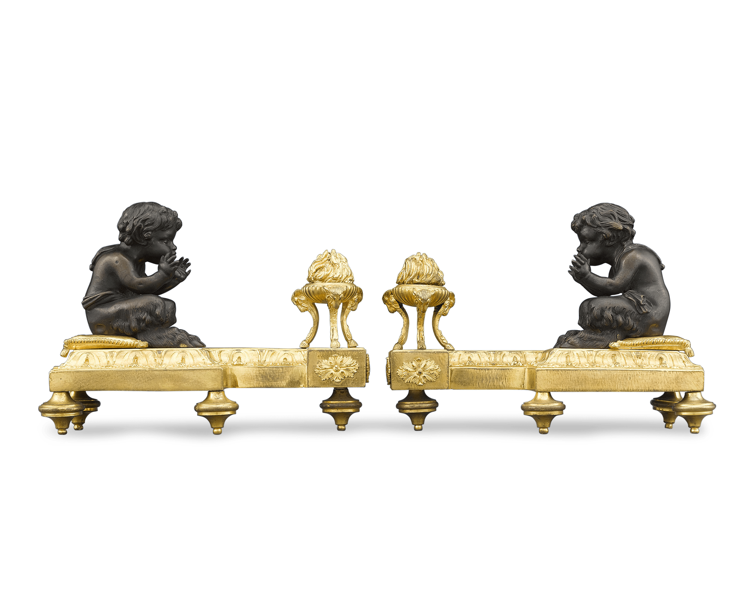 Louis XVI Bronze Chenets