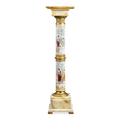 Porcelain and Onyx Pedestal by Ribot