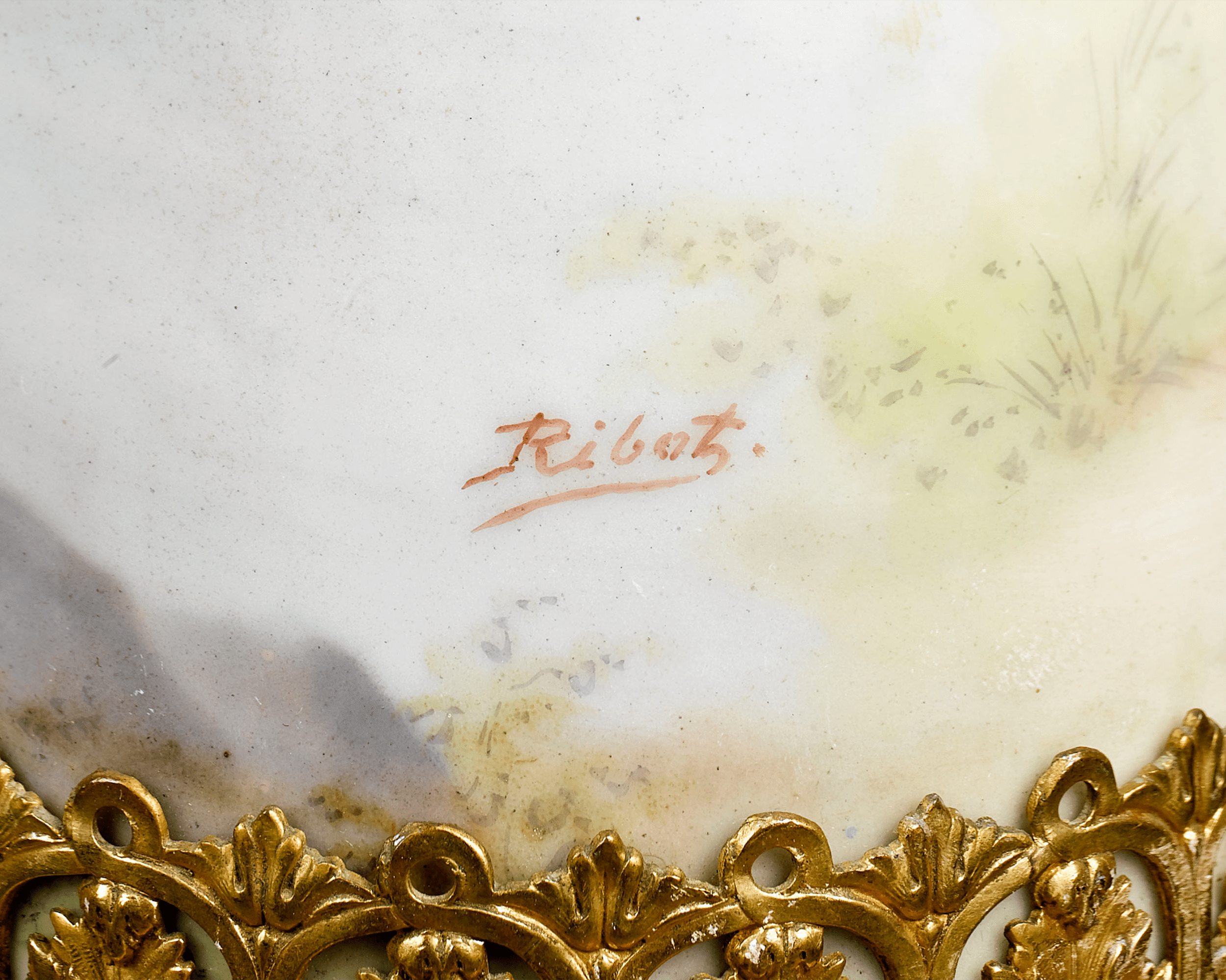 Porcelain and Onyx Pedestal by Ribot