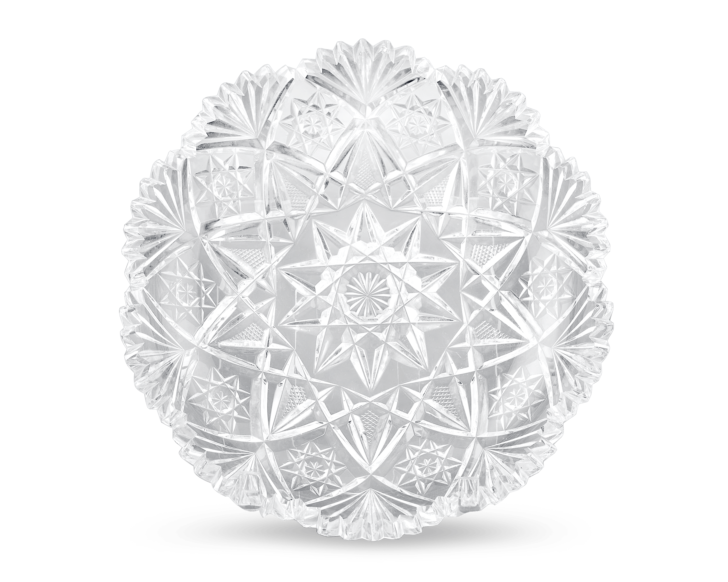 American Brilliant Cut Glass Ice Cream Dish