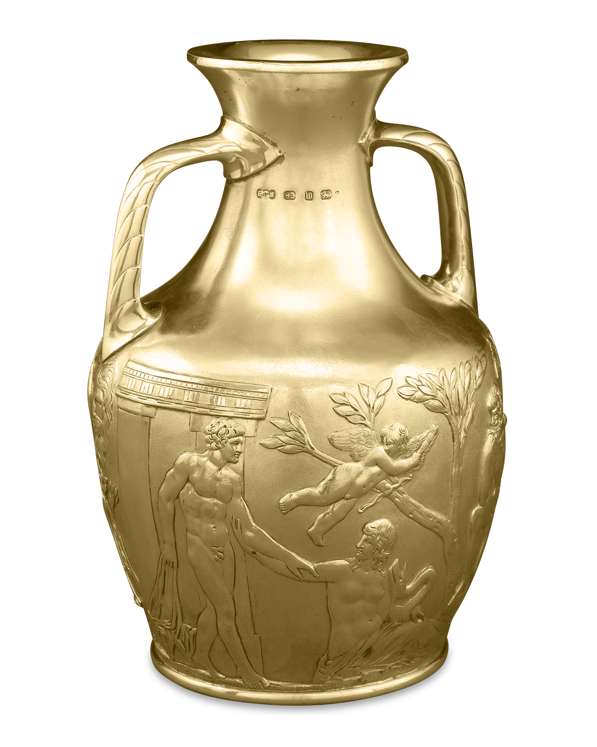 Silver Gilt Portland Vase by Elkington & Co.