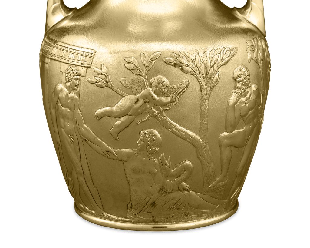 Silver Gilt Portland Vase by Elkington & Co.