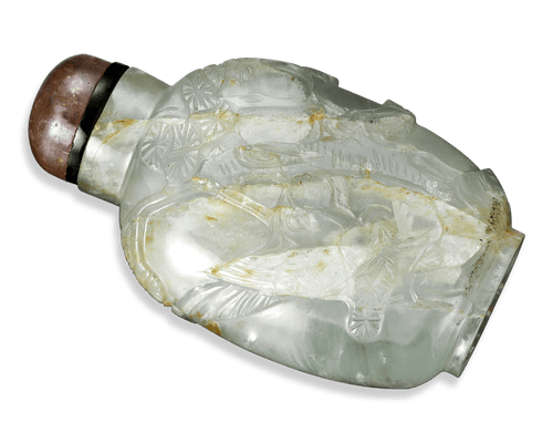 Carved Quartz Snuff Bottle