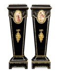 Napoleon III Ebonized Wood Pedestals 