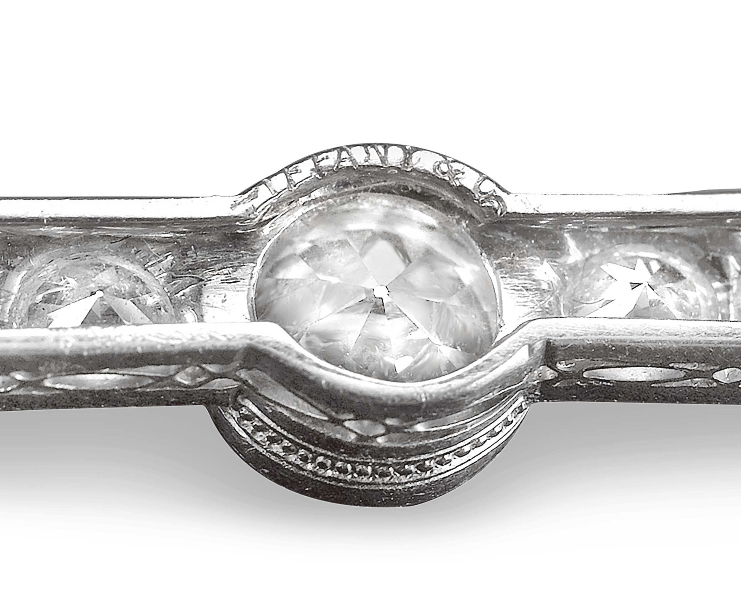Tiffany & Co. Onyx and Diamond Pendant Brooch